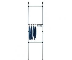 Ruco Teleskopregal, Aluminium/Kunststoff, inkl. 10 Teleskop-Hosenbügel