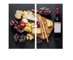 Wall-Art Herd-Abdeckplatte »Küche Herdabdeckplatte Käseplatte«, Glas, (Set, 2 tlg)
