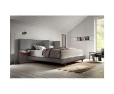 Schlaraffia Boxspringbett »Silence«, in Grau, Nachtkonsole und Holzfuß in Nussbaum