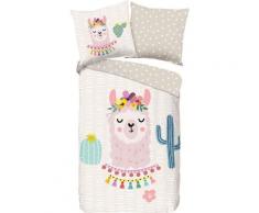 Kinderbettwäsche »Llama«, good morning, mit Lama