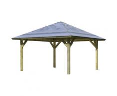Karibu Pavillon »Kirn1«, (Set), BxTxH: 431x431x315 cm, mit H-Pfostenanker