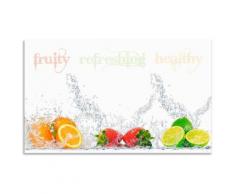 Artland Küchenrückwand »Fruchtig erfrischend gesund Fruchtmix«, (1-tlg), selbstklebend in vielen Größen - Spritzschutz Küche hinter Herd u. Spüle als Wandschutz vor Fett, Wasser u. Schmutz - Rückwand, Wandverkleidung aus Alu