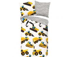 Kinderbettwäsche »Dig«, good morning, 100% Baumwolle/ Flanell (Biber)