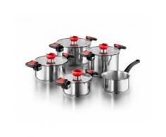 Kopf Topf-Set »Nelo 9-teilig«, Edelstahl, (Set, 9-tlg), aus Edelstahl, Induktion