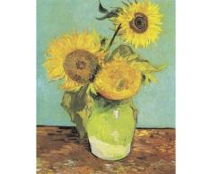 DELAVITA Leinwandbild »V.Van GOGH, Drei Sonnenblumen in einer Vase«, (1 Stück)