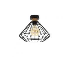 SPOT Light Deckenleuchte »GUNNAR«, Moderne Käfig-Optik, aus Metall und Eichenholz, passende LM E 27 / excklusive, Made in Europe