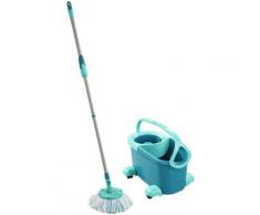 Leifheit Bodenwischer-Set »Set CLEAN TWIST Disc Mop Ergo Mobile«, inkl. Rollwagen und Eimer