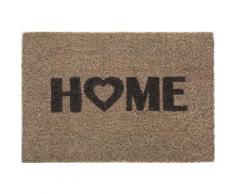Fußmatte »Kokos Home Heart«, Andiamo, rechteckig, Höhe 15 mm, Schmutzfangmatte, Kokosmatte, mit Spruch, In- und Outdoor geeignet