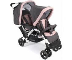 CHIC4BABY Geschwisterwagen »Duo, Melange Rosa«, Kinderwagen, Kinderwagen für Geschwister Geschwisterkinderwagen