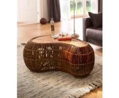 SIT Couchtisch »Rattan Vintage«, 120/80 cm in Nierenform, Shabby Chic, Vintage