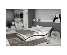 SalesFever Polsterbett, mit LED-Beleuchtung im Kopfteil, Design Bett in moderner Optik