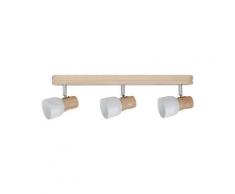 SPOT Light Deckenleuchte »Svantje«, Naturprodukt aus Massivholz, Nachhaltig mit FSC®-Zertifikat, Mit flexiblem Spotkopf, Schirm aus Metall, Passende LM E14, Made in EU