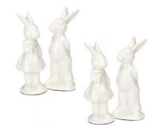 RIFFELMACHER & WEINBERGER Osterhase (Set, 4 St), aus Porzellan, Höhe ca. 10 cm, mit zwei unterschiedlichen Motiven