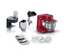 BOSCH Küchenmaschine MUMS2ER30 MUM Serie 2, 700 W, 3,8 l Schüssel, Patisserieset, Fleischwolf, Schnitzler inkl. 3 Scheiben, Mixer-Aufsatz