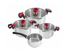 Kopf Topf-Set »Nelo«, Edelstahl, (Set, 4-tlg), aus Edelstahl, Induktion