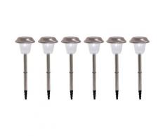 näve LED Gartenleuchte »6er-Set LED Außenleuchte mit Erdspieß«