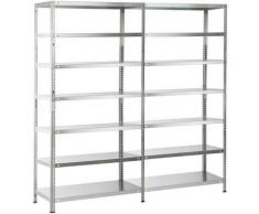 SCHULTE Regalwelt Regal »Grund- und Anbauregal«, 2300x2000x500 mm, weiß, 14 Böden