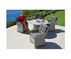 KONIFERA Garten-Essgruppe »Menorca«, (13-tlg), 4 Stühle, Tisch Ø 120 cm, Polyrattan