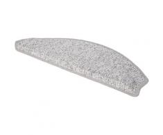 Stufenmatte »Leo«, Andiamo, halbrund, Höhe 6 mm, grobe melierte Schlinge, 15 Stück in einem Set