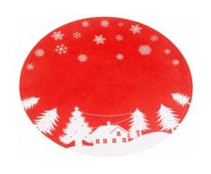 Teppich »Weihnachtsdorf«, my home, rund, Höhe 15 mm, Tannenbaumteppich, Wohnzimmer