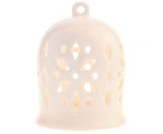 VALENTINO Wohnideen LED Dekolicht »Glocke Gloria, Weihnachtsdeko«, mit Schneeflockenmotiv, aus Pozellan, Höhe ca. 14 cm