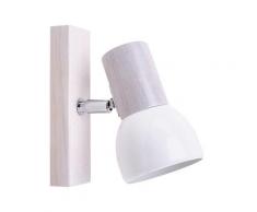 SPOT Light Wandleuchte »Svenda«, Naturprodukt aus Eichenholz Weiss, Nachhaltig mit FSC®-Zertifikat, Mit flexiblem Spotkopf, Schirm aus Metall, Passende LM E27, Made in EU