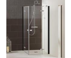 Dusbad Eckdusche »Dusbad Vital 1«, BxT: 102,5x95 cm, Einscheibensicherheitsglas, 2-tlg., Black Edition, Drehtür mit Festteil