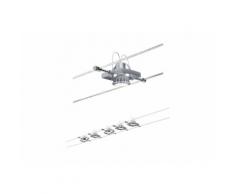 Paulmann LED Deckenleuchte »Seilsystem Mac II Chrom matt mit 5 Spots max. 10W GU5,3«, Seilsystem