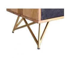 Gutmann Factory Sideboard »Lennon«, mit Echtsteinfurnier und Messingapplikationen