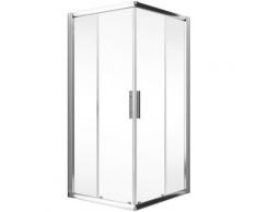 Schulte Eckdusche »Kristall Trend ExpressPlus«, BxT: 75x90 cm, Sicherheitsglas, mit Schiebetür