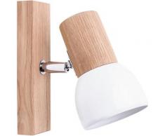 SPOT Light Wandleuchte »SVENDA«, Naturprodukt aus Eichenholz, Nachhaltig mit FSC®-Zertifikat, Schirm aus Metall, Passende LM E27, Made in EU