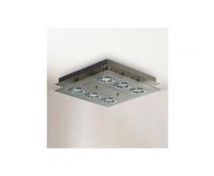 B.K.Licht LED Deckenleuchte »Dorado 6«, LED Deckenlampe Schlafzimmer Metall Glas eckig inkl. 3W 250lm GU10