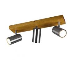 TRIO Leuchten Deckenstrahler »Marley, Deckenspot«, mit Holz Baldachin, Strahler dreh- und schwenkbar, GU10 Leuchtmittel frei wählbar