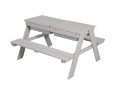 roba® Kindersitzgruppe »Picknick for 4 Outdoor Deluxe mit Spielwannen, Grau«, mit abgerundeten Ecken