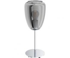 EGLO Tischleuchte »ALOBRASE«, chrom / Ø15 x H41 cm / Tischlampe/ Nachttisch / Leuchte