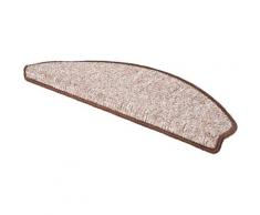 Stufenmatte »Leo«, Andiamo, halbrund, Höhe 6 mm, grobe melierte Schlinge, 15 Stück in einem Set