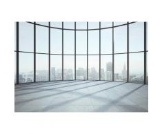 Architects Paper Fototapete »Loft View«, (Set, 4 St), Loft Fototapete Loft View 4,00 m x 2,70 m Grau Schwarz auf 200 g Vlies Premium 3D Tapete Fenster