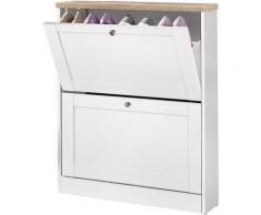 Home affaire Schuhschrank »Heide« Breite 70 cm, mit 2 Klappen und Facettenfront