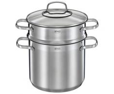 RÖSLE Spaghettitopf »ELEGANCE«, Edelstahl 18/10, (1-tlg), mit Glasdeckel, Pastaeinsatz und Innenskalierung, 5 Liter, spülmaschinen- und induktionsgeeignet