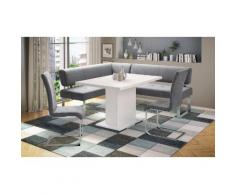 INOSIGN Eckbankgruppe »Aran«, (Set, 4-tlg), Tisch, Breite 136 cm, Eckbank langer Schenkel 215 cm, wahlweise rechts oder links und 2 Freischwinger, Bezug aus Microfaser
