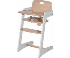 roba® Hochstuhl »Treppenhochstuhl, Kid Up, natur/weiß«, aus Holz