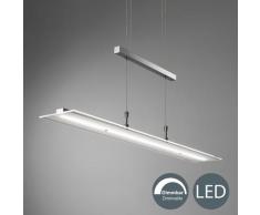 B.K.Licht LED Pendelleuchte, Hängeleuchte, LED Hängelampe dimmbar inkl. 20W 1600lm 3000K höhenverstellbar Echtglas IP20
