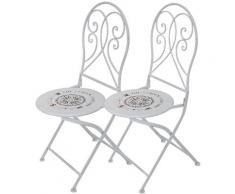 Garden Pleasure Gartenstuhl »Bayo« (Set, 2 Stück), 2er Set, Stahl/Textil, stapelbar