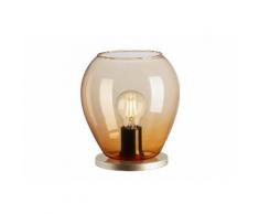 Briloner Leuchten Tischleuchte »7013-017«, Tischlampe Dekolampe mit Schalter Glas Ø22cm 1xE27