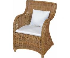 Home affaire Rattanstuhl, aus handgeflochtenem Rattan und großer Sitzschale, Breite 62 cm