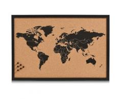 Zeller Present Pinnwand »World«, Memoboard, aus Kork, Motiv Weltkarte
