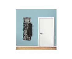 Artland Garderobenpaneel »Luftbild von Manhattan New York City USA«, platzsparende Wandgarderobe aus Holz mit 4 Haken, geeignet für kleinen, schmalen Flur, Flurgarderobe