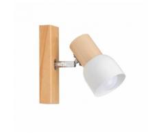 SPOT Light Wandleuchte »Svanty«, Naturprodukt aus Massivholz, Nachhaltig mit FSC®-Zertifikat, Mit flexiblem Spotkopf, Schirm aus Metall, Passende LM E14, Made in EU
