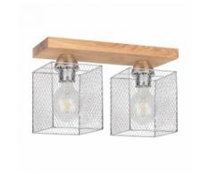SPOT Light Deckenleuchten »Norman Wood«, Naturprodukt aus Eichenholz, Leuchtenschirm aus wertigen Metall, Nachhaltig mit FSC®-Zertifikat, passende LM E27 / exklusive, Made in EU