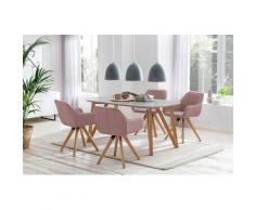 SalesFever Essgruppe, (Set, 5-tlg), bestehend aus 4 modernen Polsterstühlen und einem 160 cm breitem Tisch
